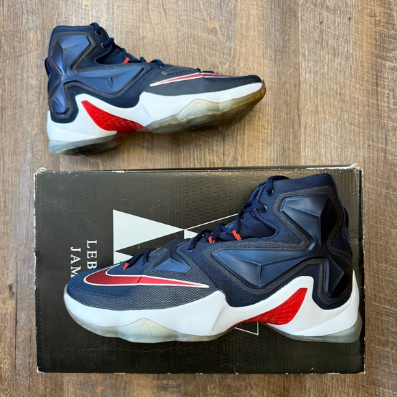Nike LeBron 13 XIII USA Independence Day Navy Blue Red White